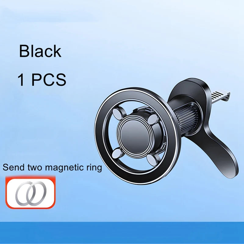 Magnetic Car Vent Phone Holder – 360° Rotation Mount