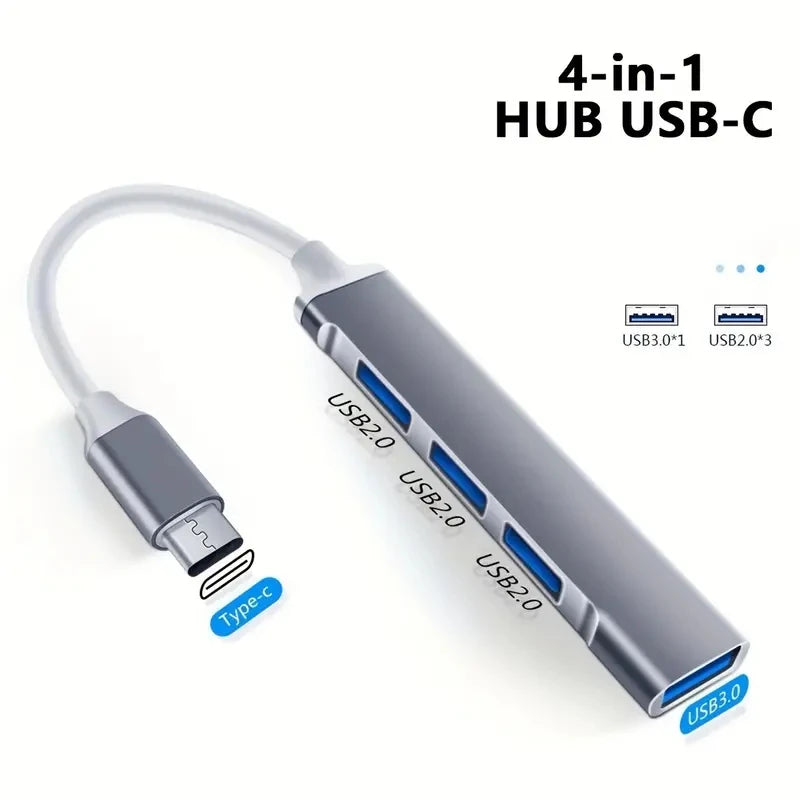 4 Port USB C Hub — 4-port usb-c hub