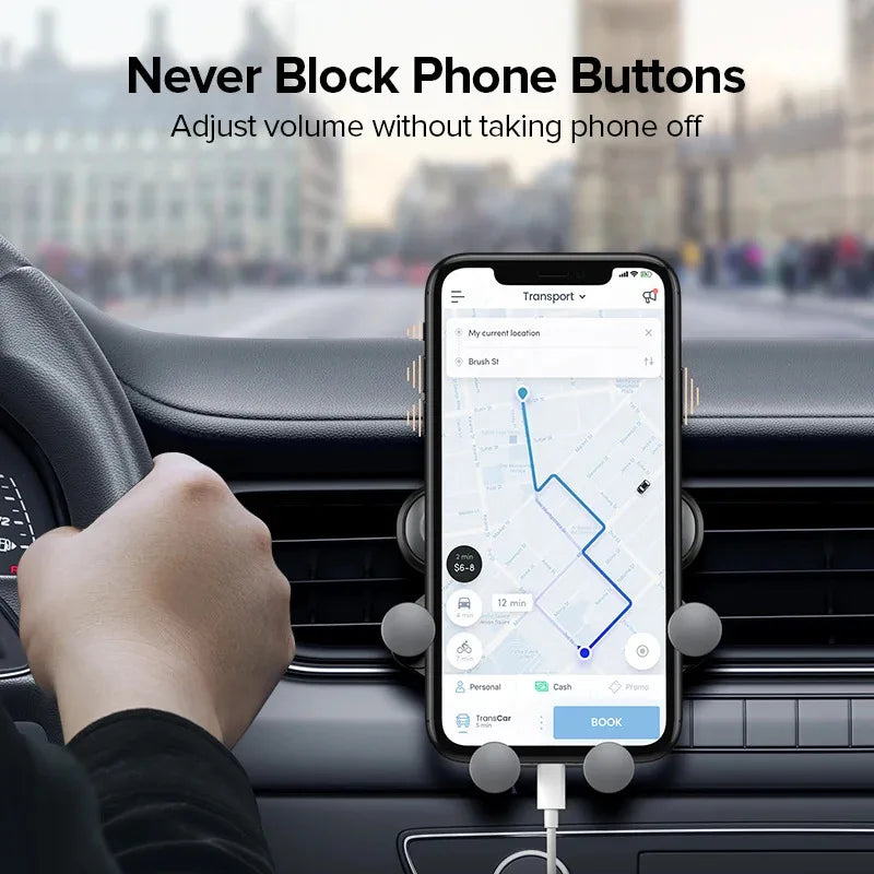 Car air vent phone mount with gravity auto-clamp, image 2