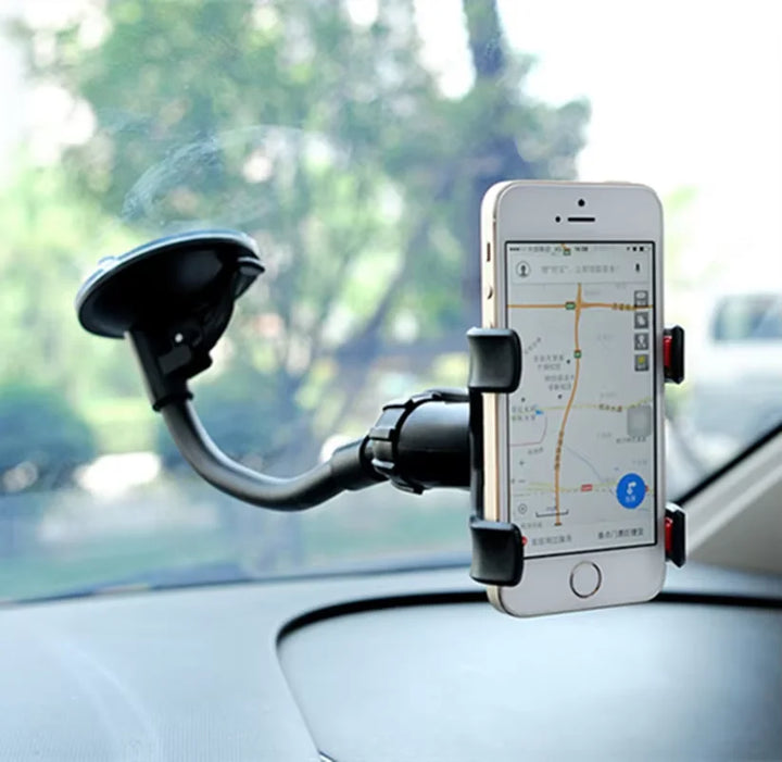 360° Flexible Car Phone Holder | Dashboard Windshield GPS Mount | Desk Table Universal Stand