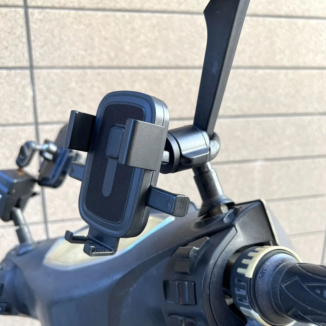 Motorcycle Phone Holder – Quick Release Mirror Mount GPS Bracket Universal