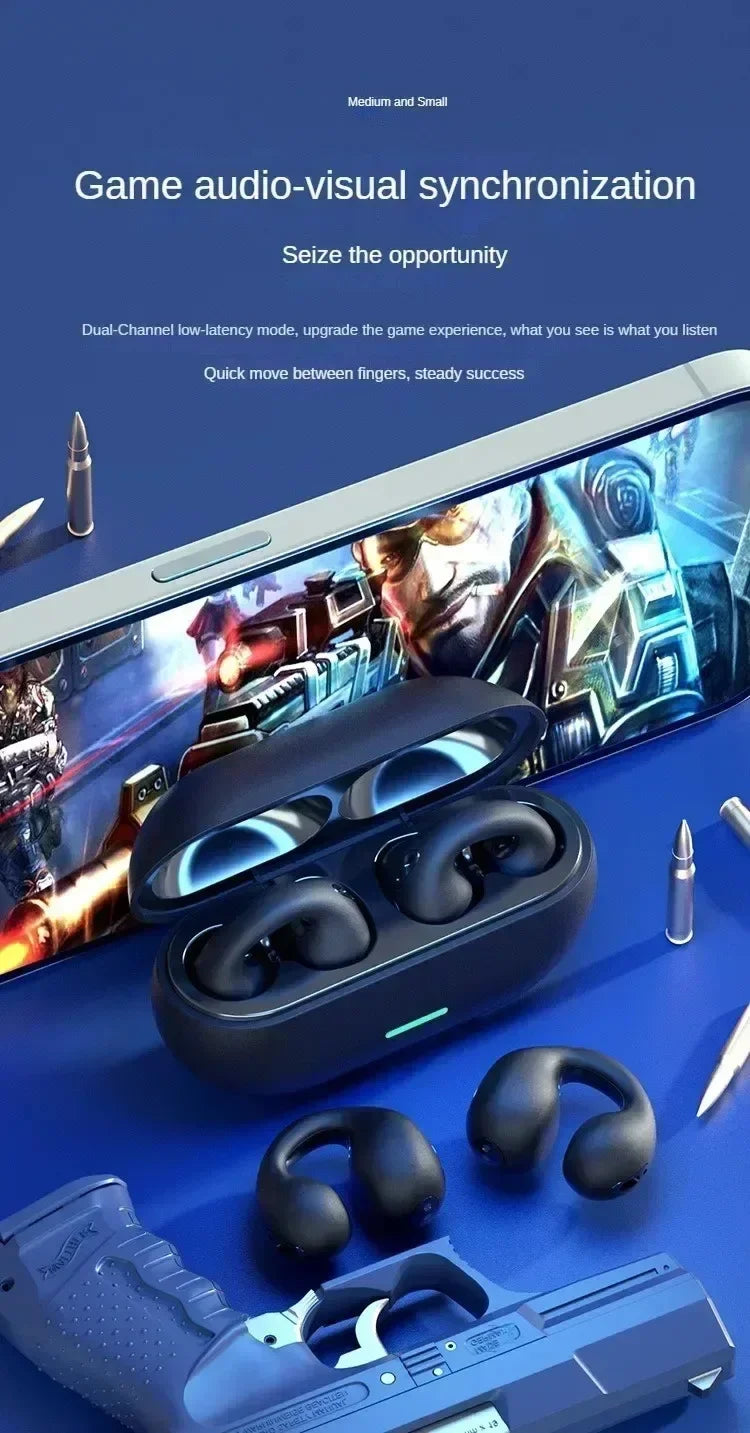 DIXSG Bluetooth 5.3 Ear Hook Wireless Earbuds for Sports and Music
