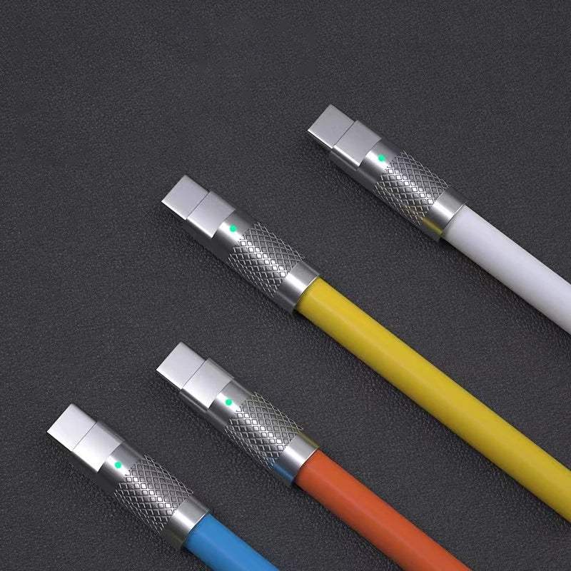 120W 6A Super Fast Charge USB-C to C Liquid Silicone Cable | PD Quick Charge 1M 2M Cord