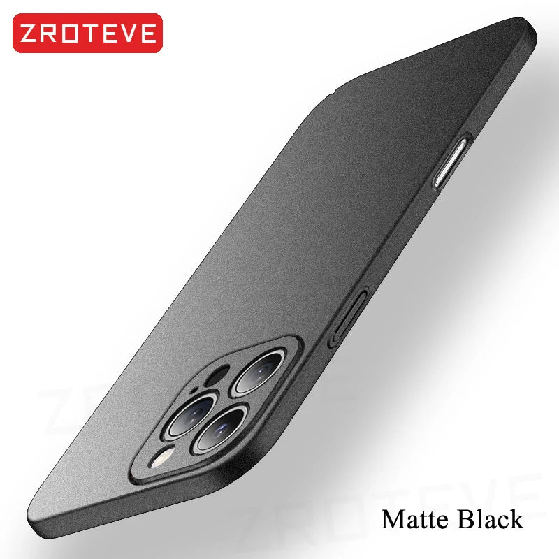 ZROTEVE Slim Matte iPhone Case | Hard PC Anti-Fingerprint Cover iPhone 17–12