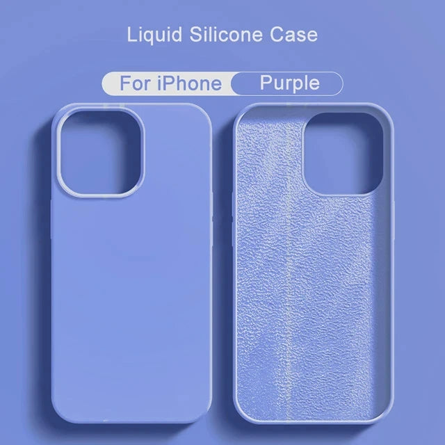 keai Original Liquid Silicone iPhone Case | Shockproof Anti-Scratch Cover iPhone 15–11 Pro Max Plus