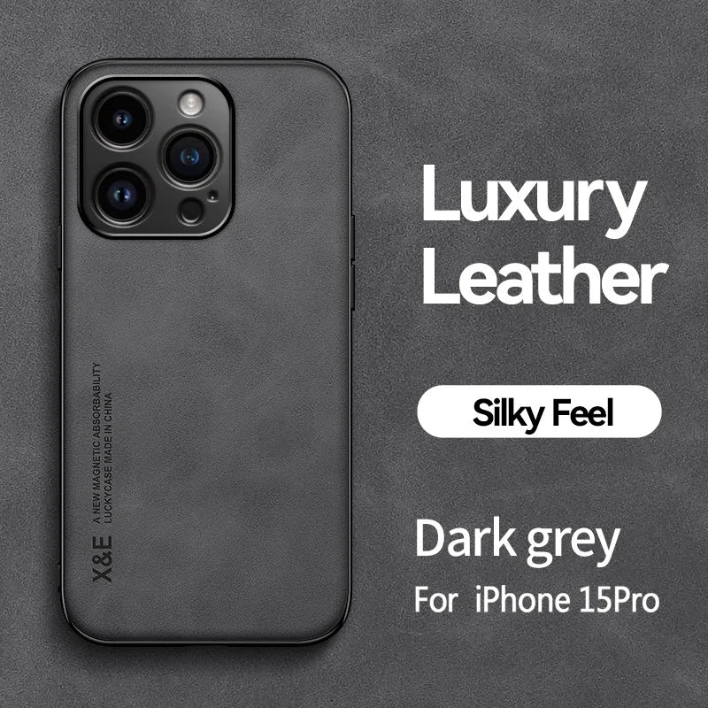 Luxury Sheepskin Leather iPhone Case - Best Magsafe Accessories — luxury sheepskin case for iphone