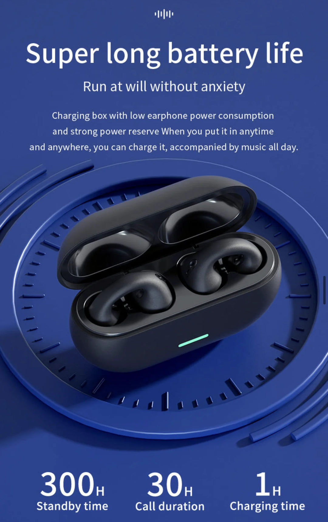 BUNKIMX A02 Wireless Ear Hook Earbuds