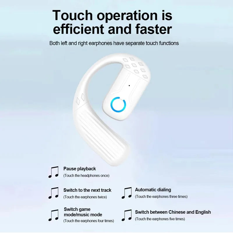 Ruiforlove Bluetooth 5.4 Ear Hook Earphone