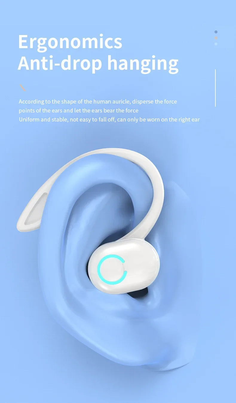 VIKEFON S10 Bluetooth 5.2 Ear Hook Headset for Active Noisy Environments