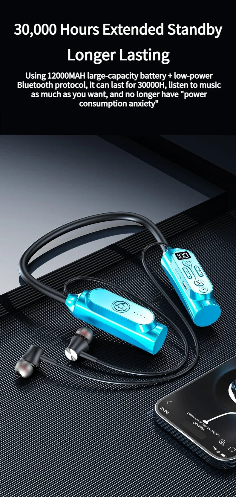 Luxuglow Smart Neckband Earphones with ANC and Power Bank