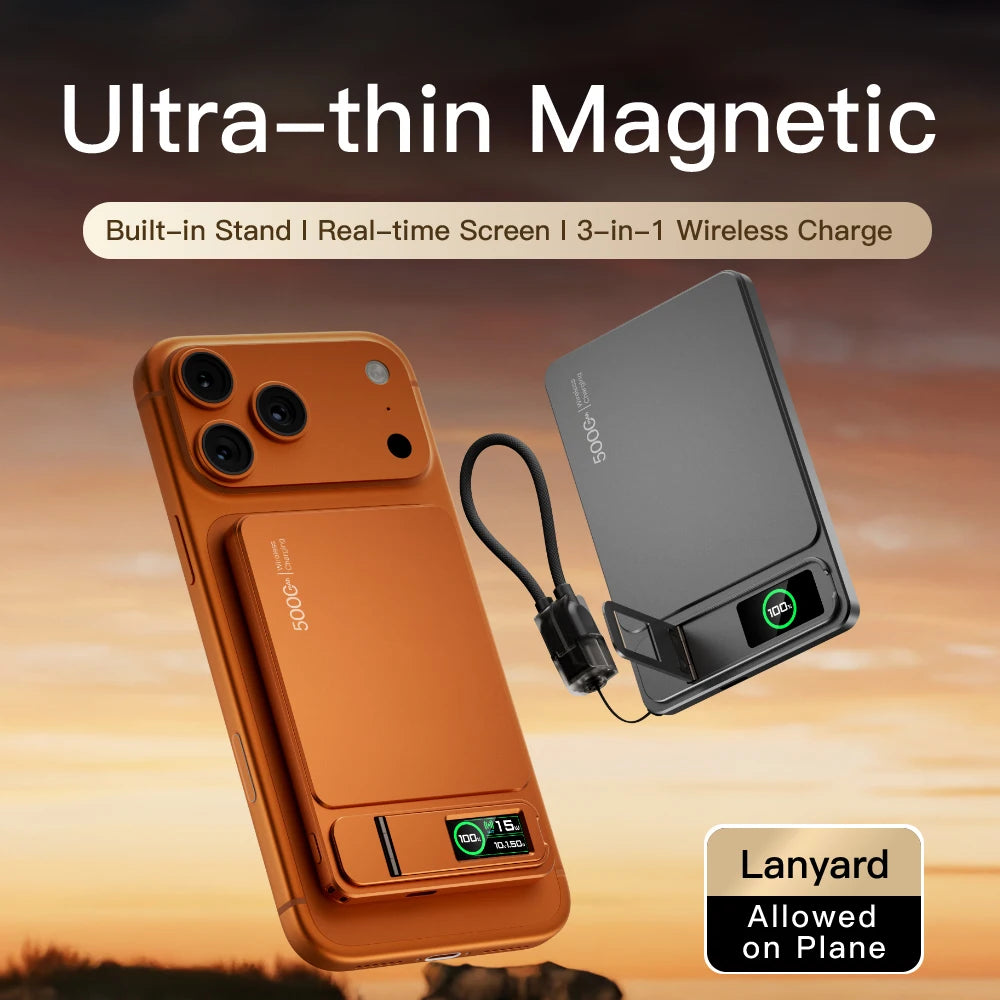 CCC 10000mAh 3-in-1 Magnetic Wireless Power Bank 20W Fast Charging MagSafe iPhone & Apple Watch