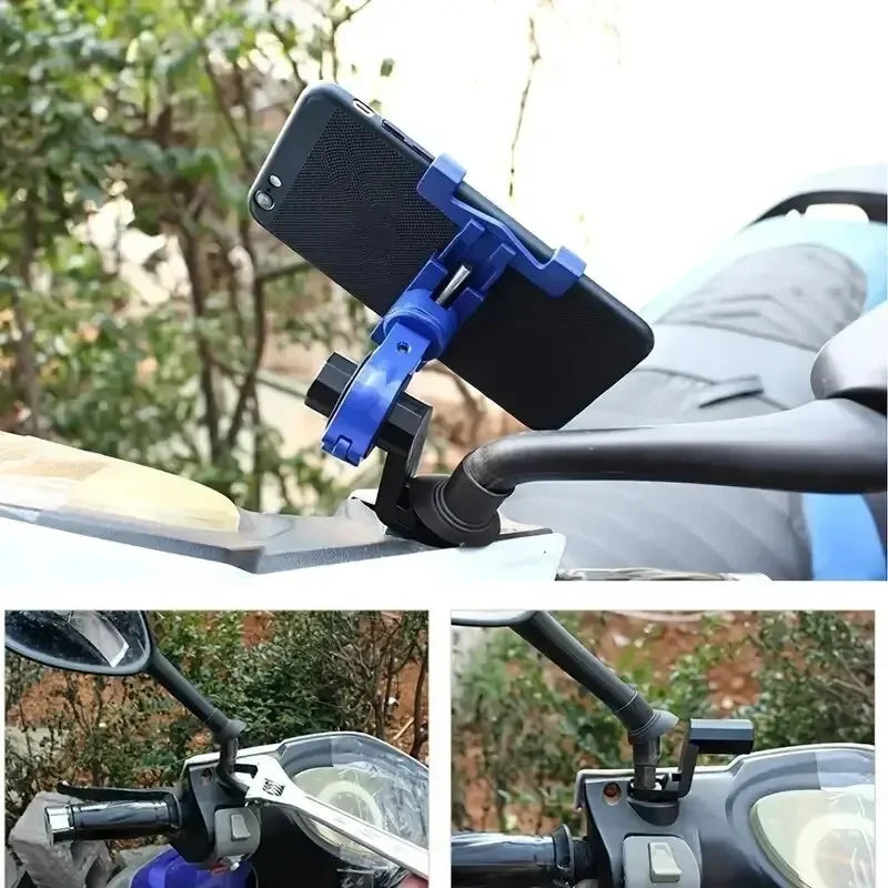 VIKEFON Aluminum Motorcycle Bike Phone Holder – Anti-Slip Universal GPS Mount
