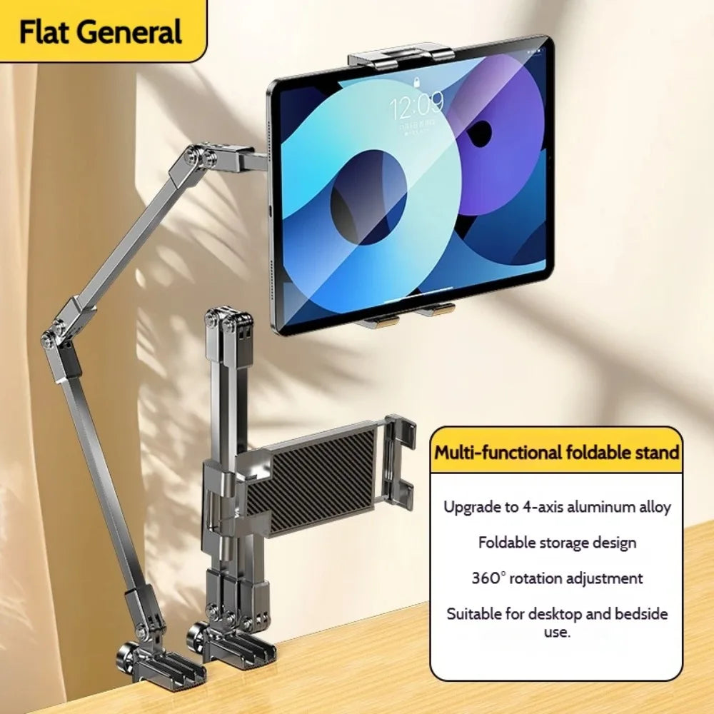 Adjustable Tablet & Phone Stand 360° Rotation Bedside Holder
