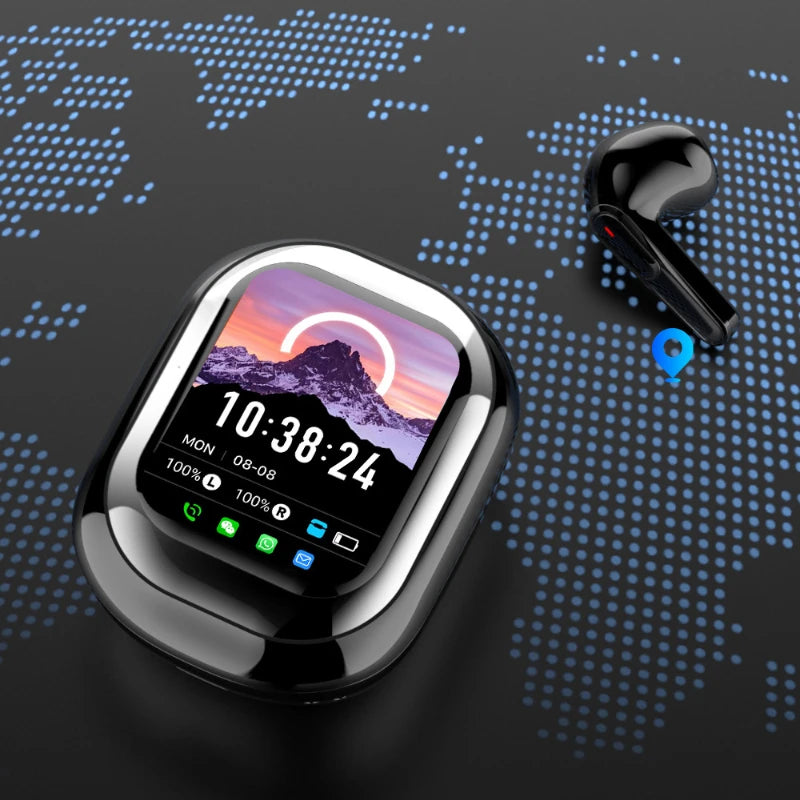ANC Bluetooth Earphones - Noise Cancelling, Touch Screen Case & Long Battery Life