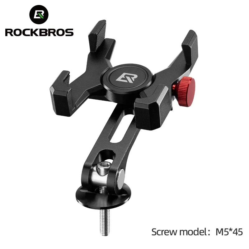 ROCKBROS Aluminum Bike Phone Mount – 360° Rotation Holder 4.7-7.09"