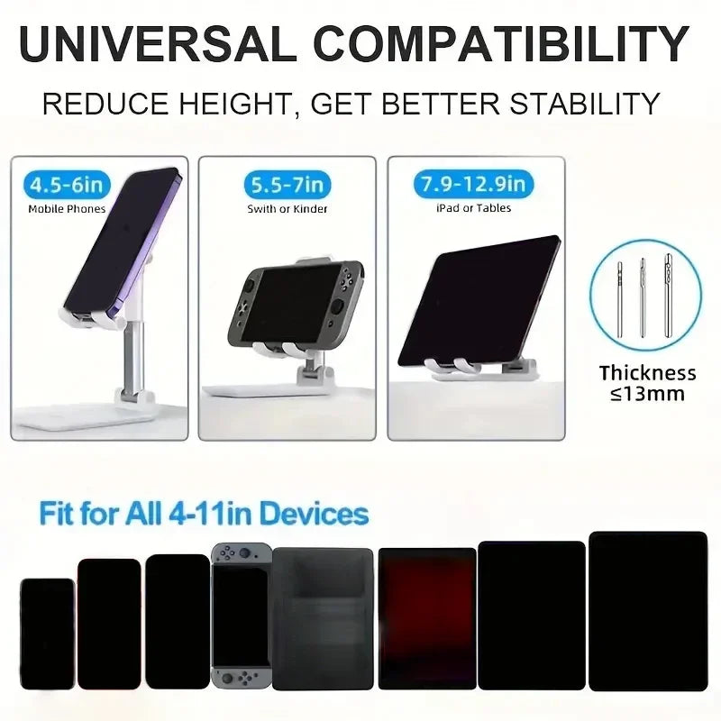 Adjustable Telescopic Phone & Tablet Stand – Foldable & Ergonomic Desk Holder – phone-stand