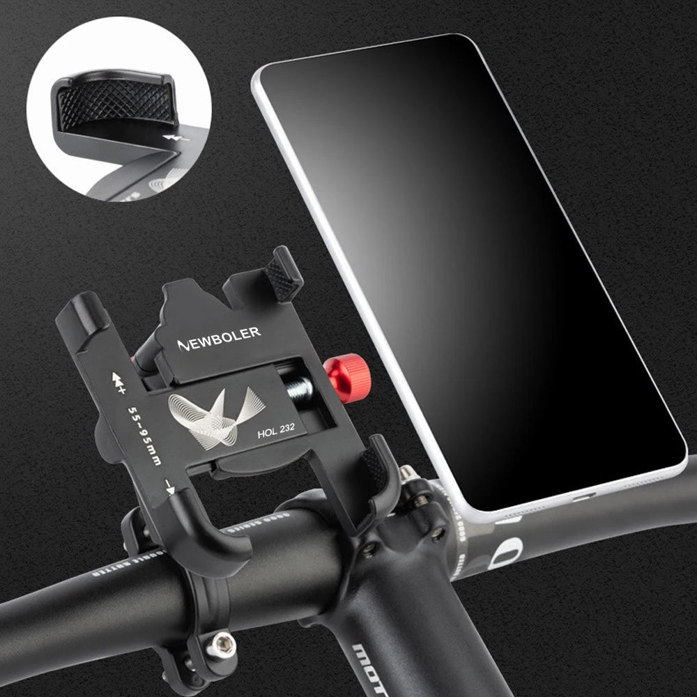 NEWBOLER Aluminum MTB Bike Phone Mount – 360° Rotatable Holder
