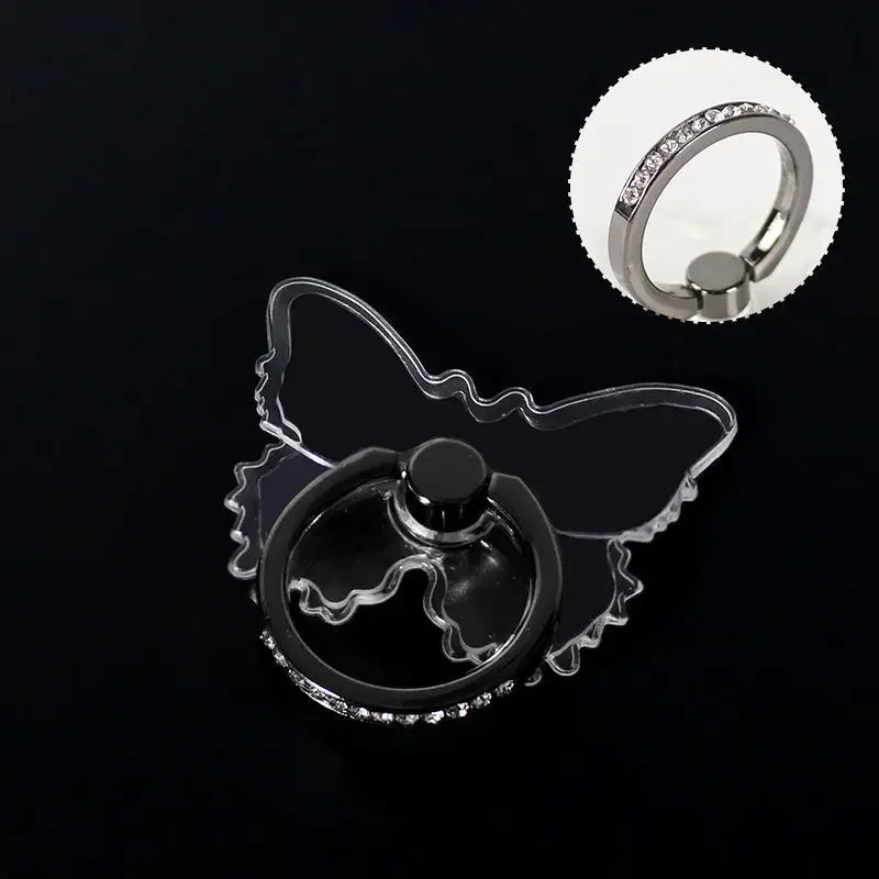 Butterfly Phone Grip & Stand - Transparent Luxury Accessory