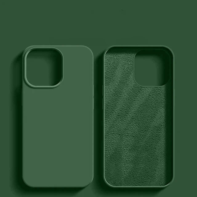 keai Original Liquid Silicone iPhone Case | Shockproof Anti-Scratch Cover iPhone 15–11 Pro Max Plus