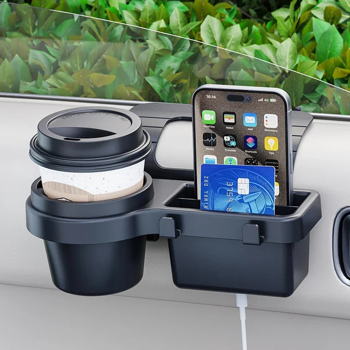 Car Door Window Storage Organizer | Cup Phone Holder Pocket Rack | ABS+TPR Auto Interior Tray
