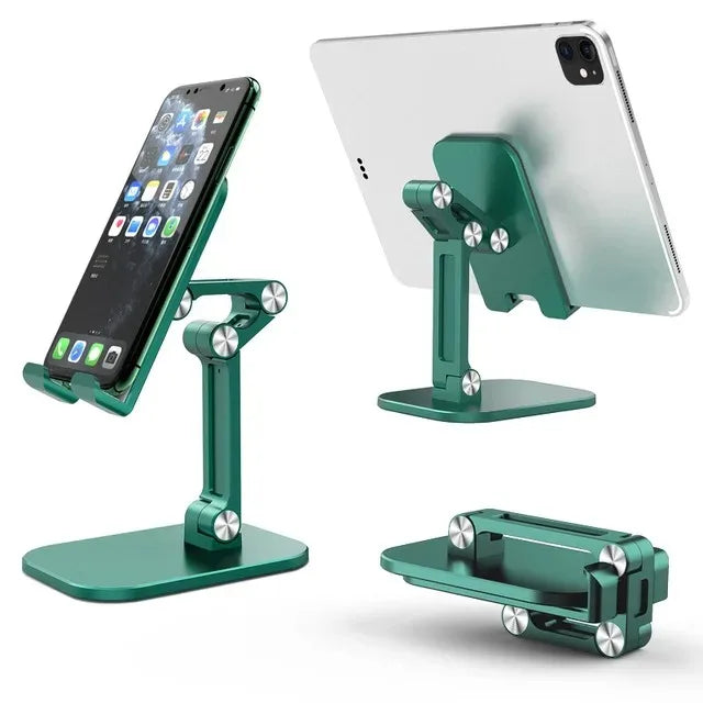 cmaos Foldable Phone Stand – 3-Section Adjustable Desk Holder for Phone & Tablet