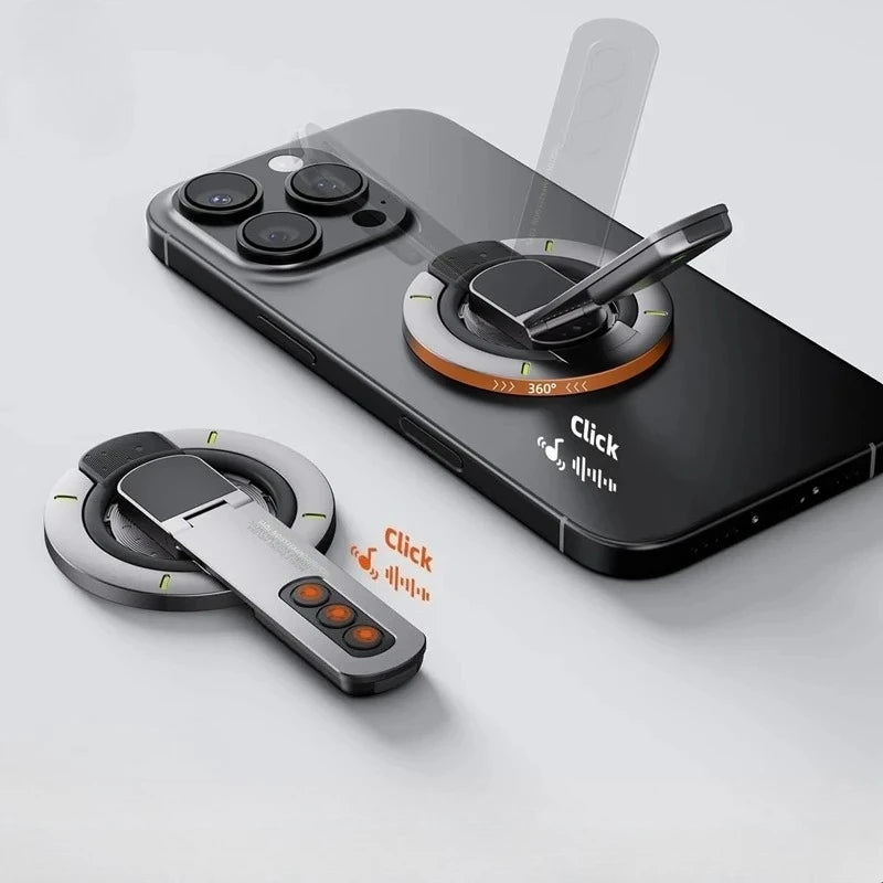 Dual-Sided Magnetic Phone Ring Holder | 360° Rotating Desktop Stand | Universal Smartphone Mount