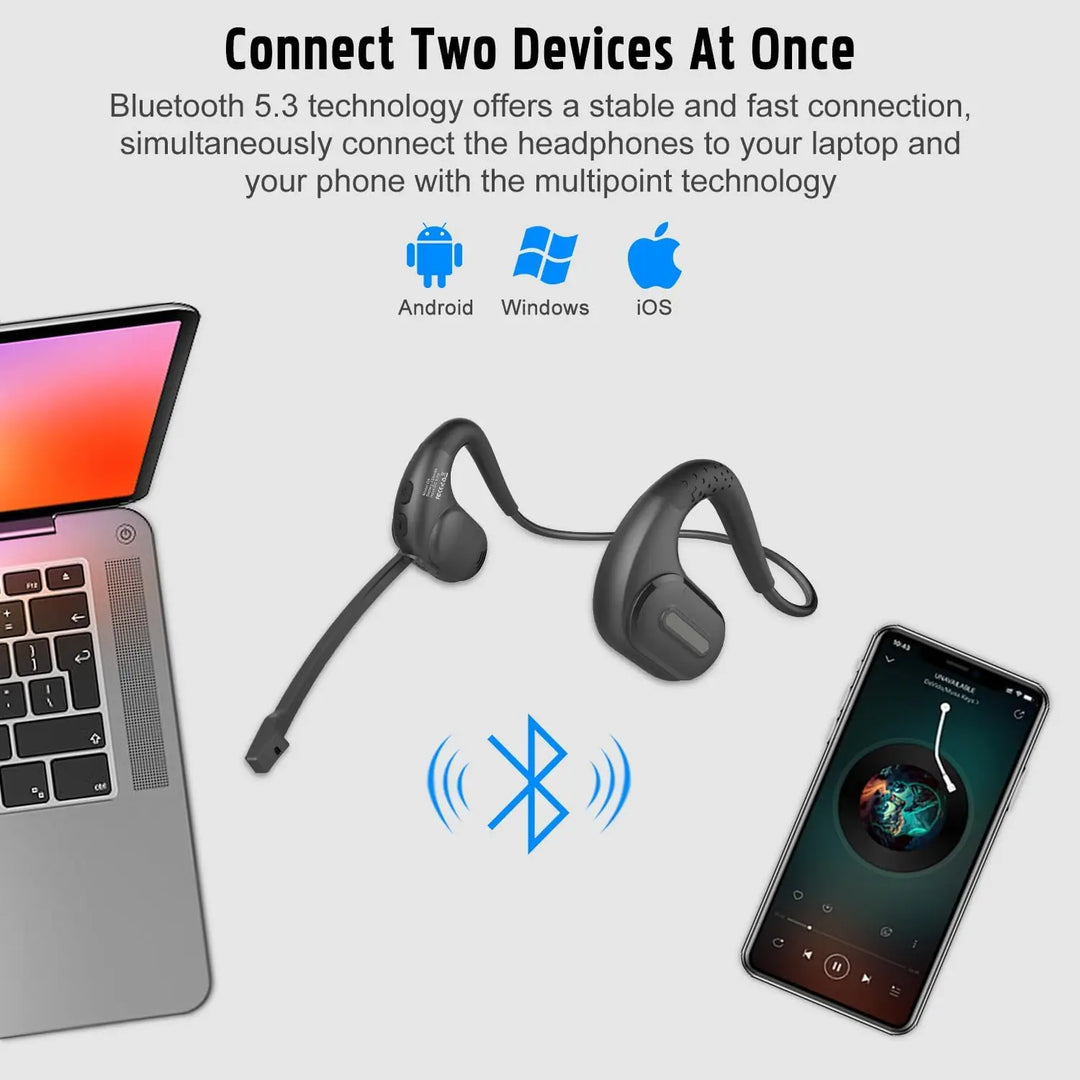 Arikasen Bluetooth 5.3 Headphones with Detachable Mic — bluetooth headphones