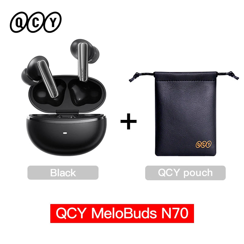 QCY MeloBuds N70 Bluetooth 6.0 ANC Earbuds | LDAC Hi-Res | 6-Mic | 50H | Wireless Charging