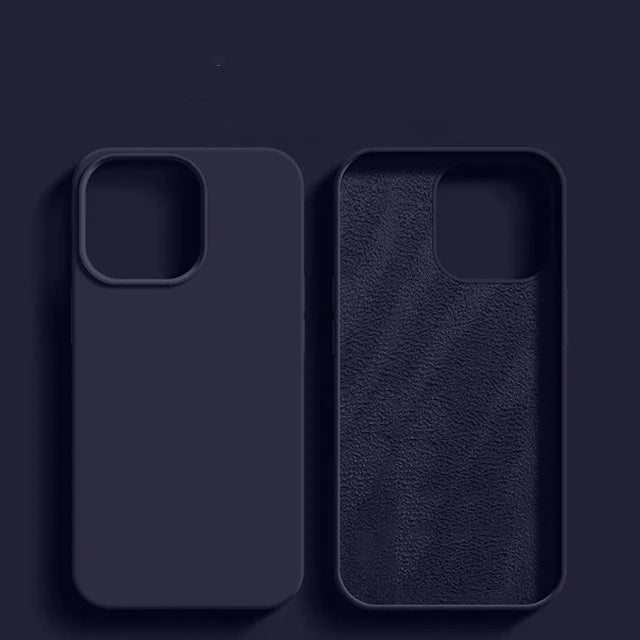 keai Original Liquid Silicone iPhone Case | Shockproof Anti-Scratch Cover iPhone 15–11 Pro Max Plus
