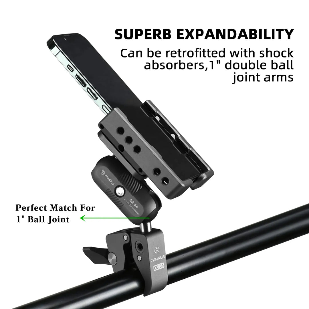 FANAUE Handlebar Clamp Mount Base for RAM Mounts – Motorcycle ATV Bike