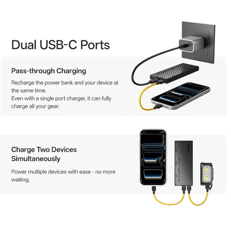 NITECORE NB10000 Gen4 Carbon Fiber Power Bank 10000mAh