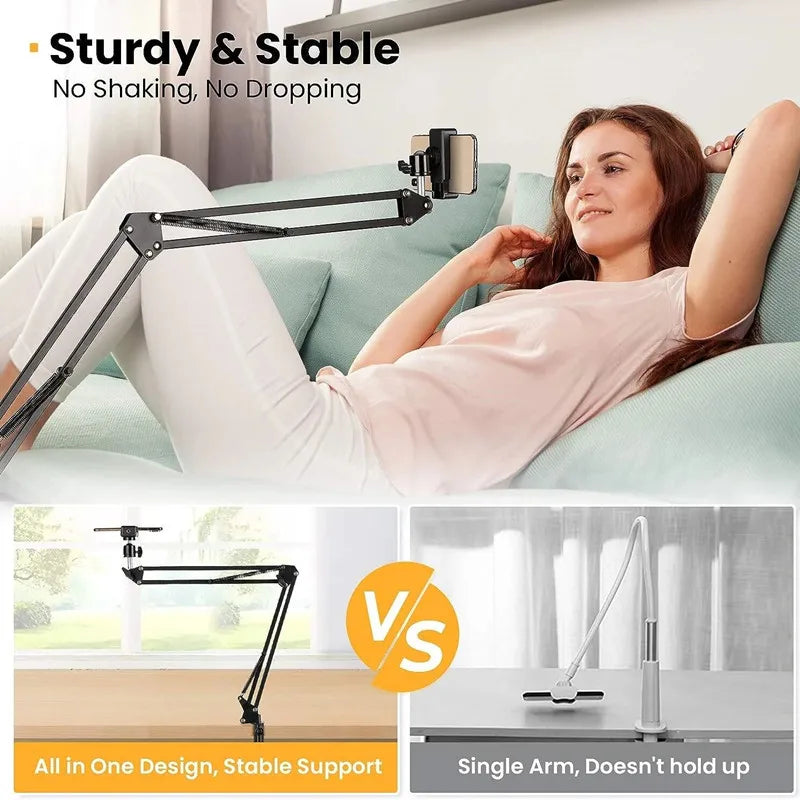 FANGTUOSI Flexible Gooseneck Phone Tripod – Desk Overhead Mount