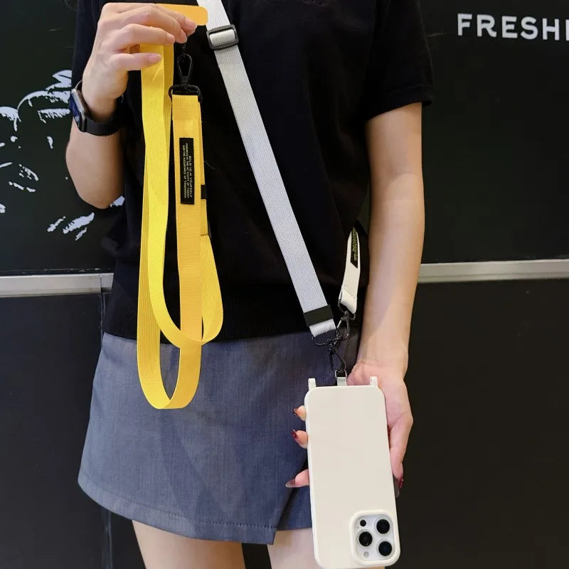 Adjustable Lanyard 140CM Crossbody Neck Cord Wrist Strap All Phone Cover Case Chain Fashion Anti Loss Outdoor Two Hooks Rope