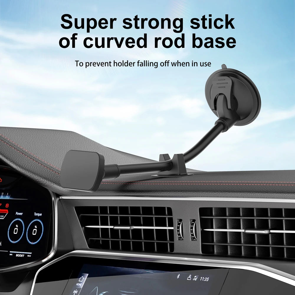 Homhu Magnetic Car Phone Holder – Long Arm Windshield Mount