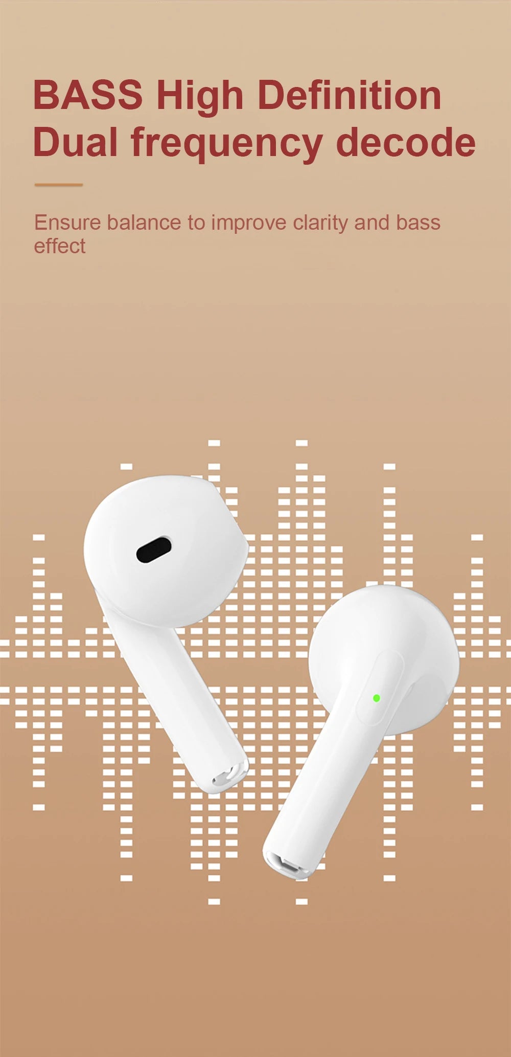 Resbii A2 Bluetooth Earbuds - Low Latency Wireless
