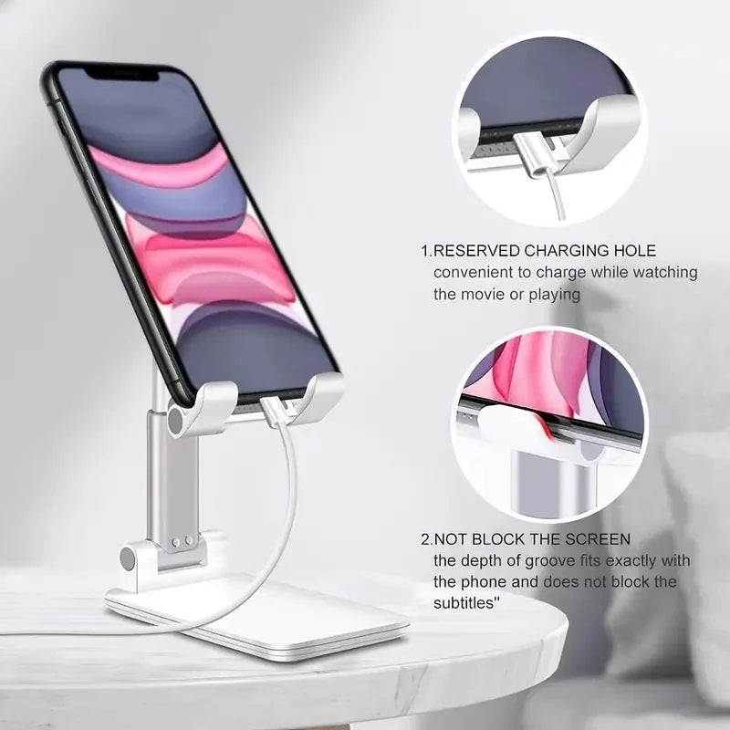 Adjustable Desk Phone Tablet Stand | Universal Desktop Holder for iPhone iPad Xiaomi Samsung