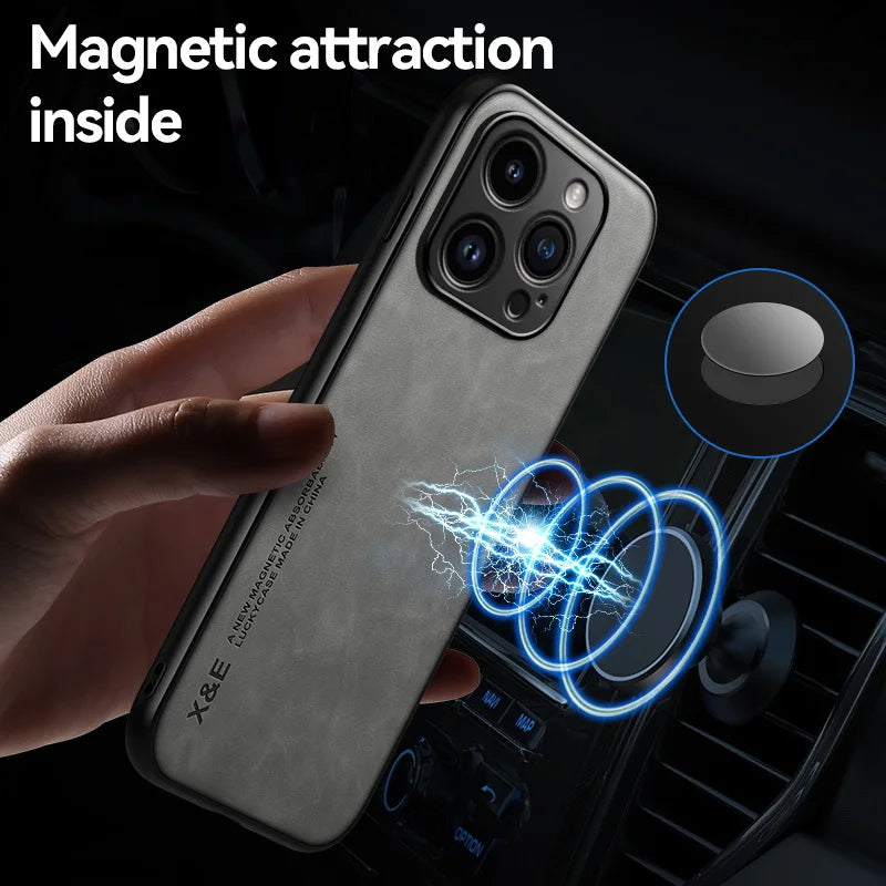 Luxury Sheepskin Leather iPhone Case - Best Magsafe Accessories — luxury sheepskin case for iphone