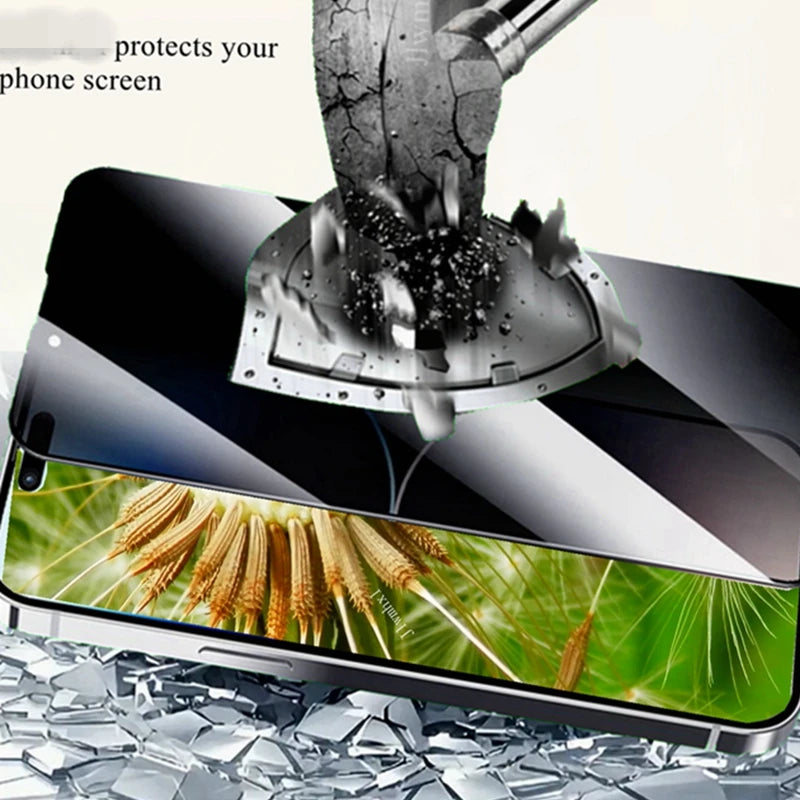 Anti-Spy Privacy Tempered Glass iPhone Screen Protector | Full Cover Anti-Peep Film iPhone 16–6 SE