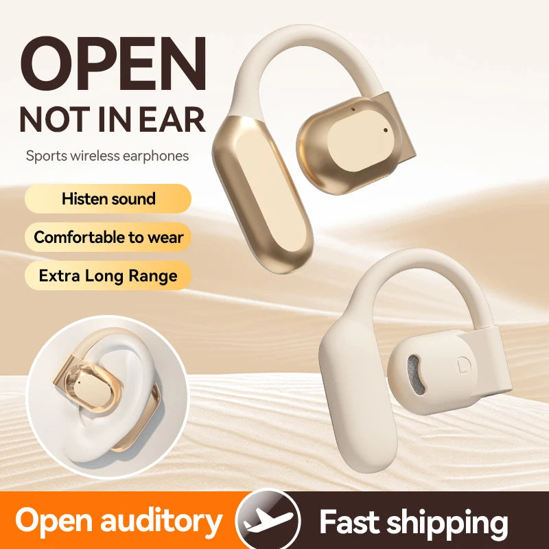 Bluetooth 5.3 Open-Ear Earphones with Active Noise Cancellation