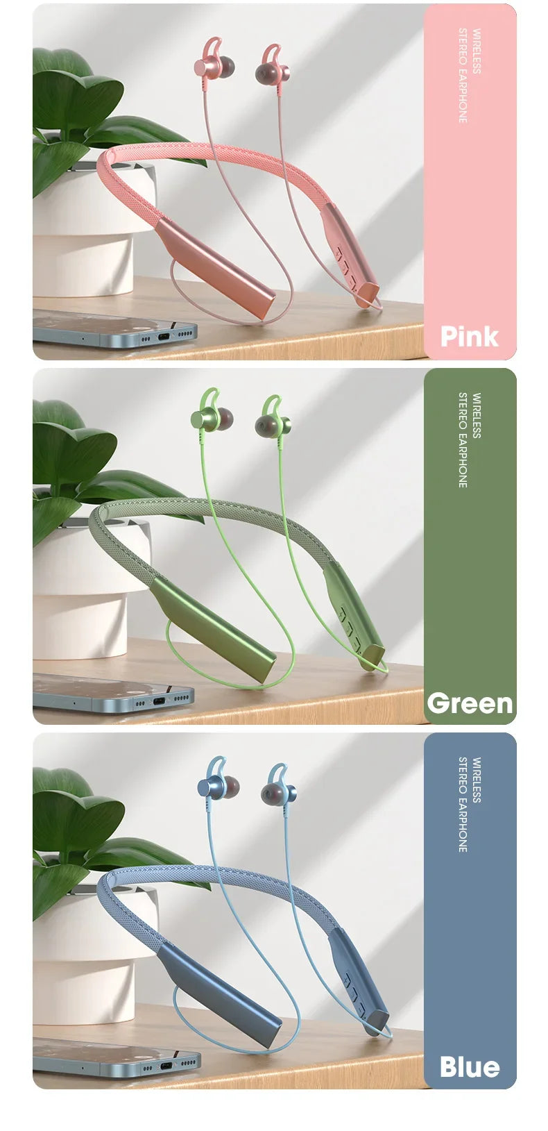 Lamgool Sports Bluetooth Earphones with Micro SD Slot - Sweatproof & Water Resistant