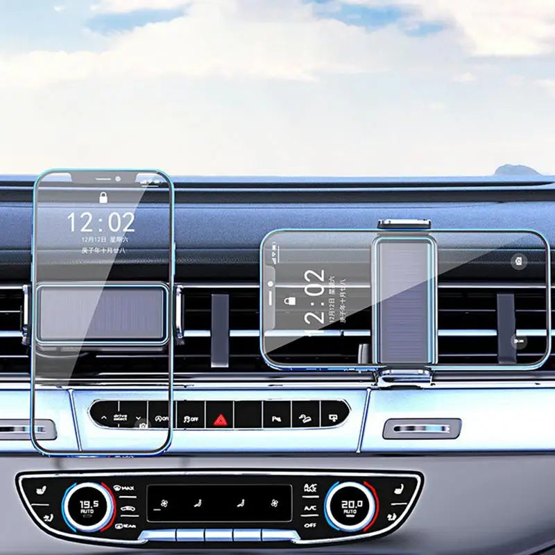 Solar Powered Car Phone Mount with Auto Clamping — magsafe accessories