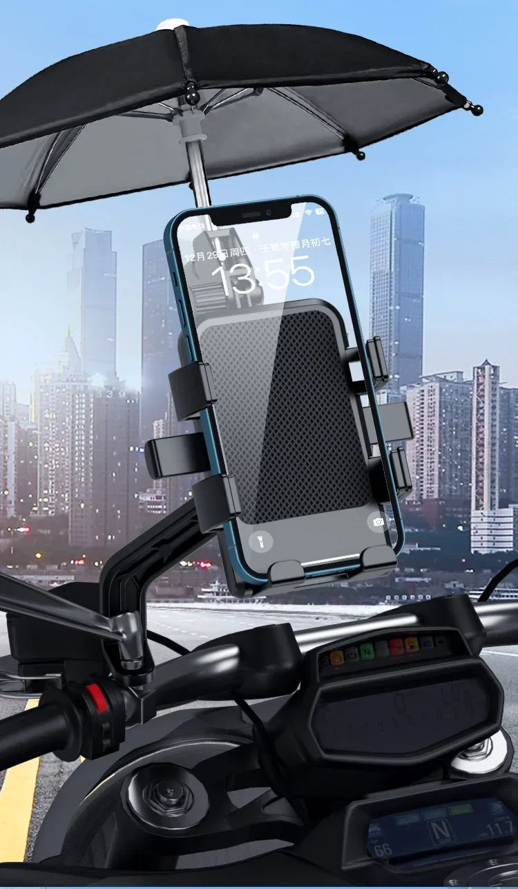 VIKEFON Motorcycle Phone Holder & Sunshade for Motorcyclists