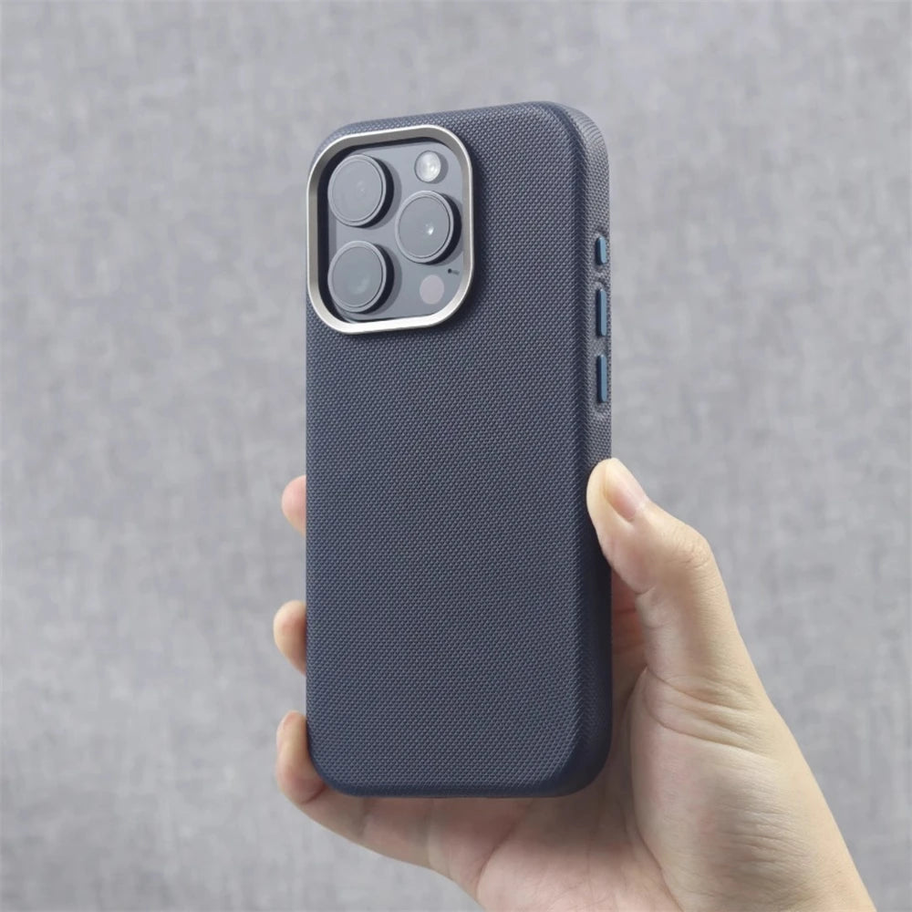 Buy Luxury MagSafe Leather Case 2026 – Alloy Lens Frame | Free Shipping & Fast Delivery