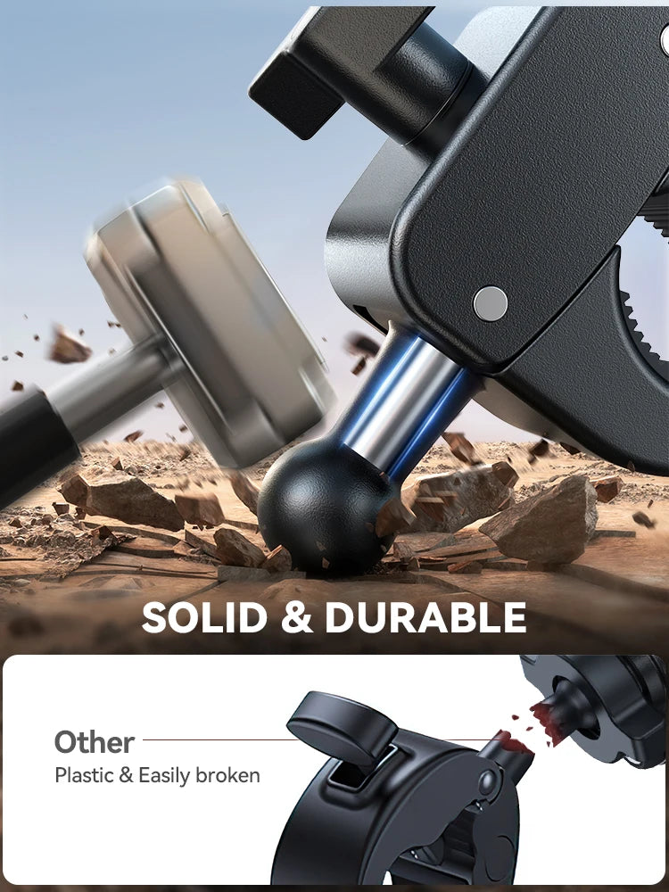Top Rated Motorcycle Phone Mount with Shockproof Grip - Anti-Vibration