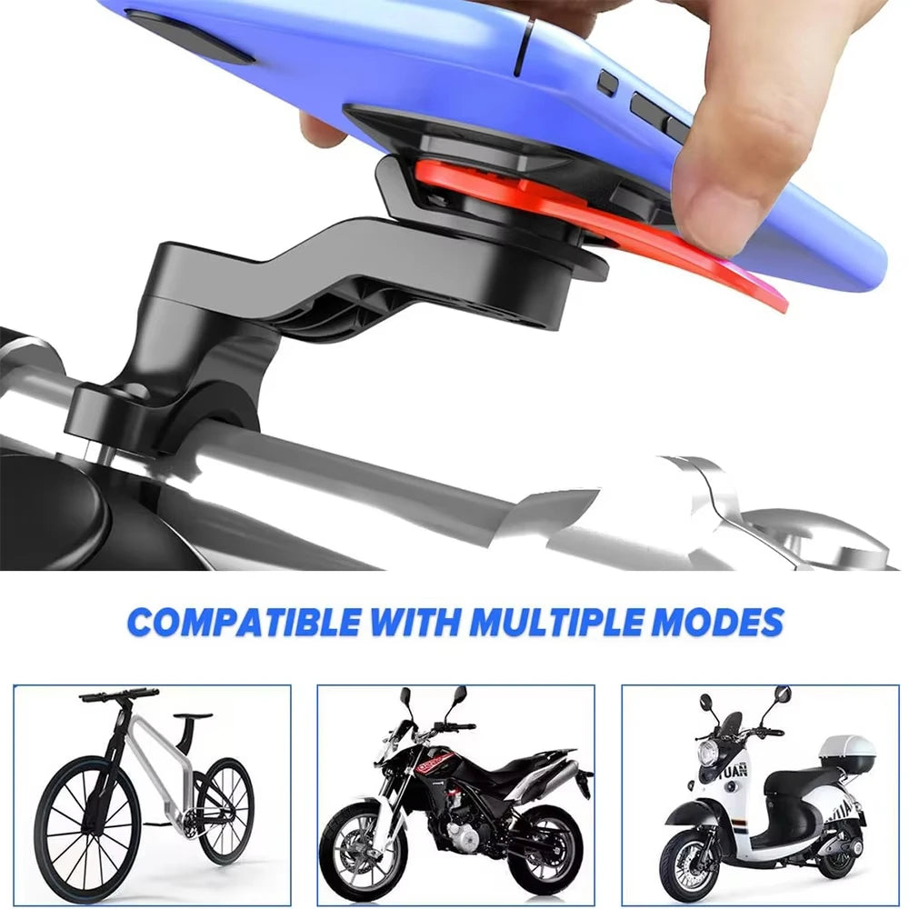 Universal Bike Phone Holder – 360° Rotatable MTB Handlebar Mount Detachable