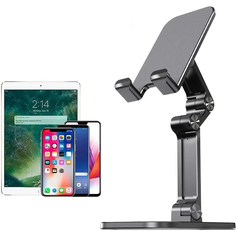 cmaos Foldable Phone Stand – 3-Section Adjustable Desk Holder for Phone & Tablet