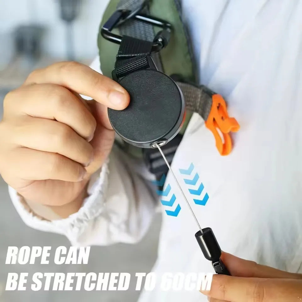 Retractable Anti-Theft Phone Lanyard | Safety Tether Carabiner for Hiking Cycling Climbing Skiing