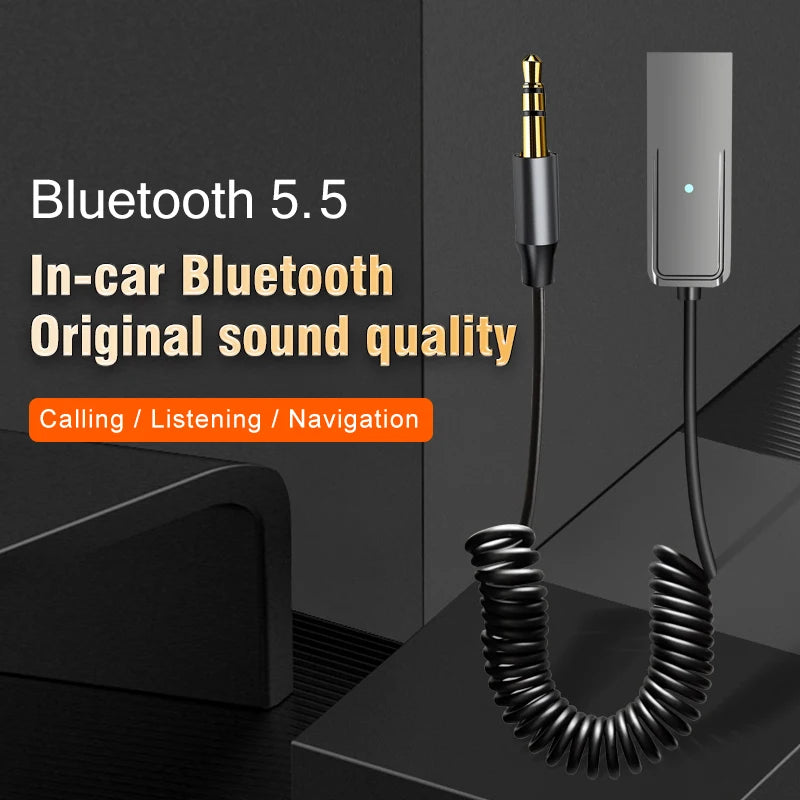Bluetooth 5.5 Car Adapter for Universal Wireless Handsfree Audio