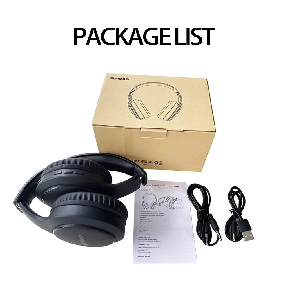 Siindoo JH-919 Wireless Headphones: Long-Lasting Battery & Deep Bass