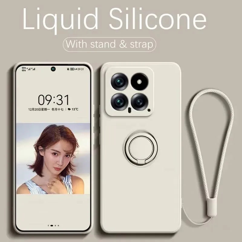 Liquid Silicone Magnetic Case Kickstand Xiaomi Redmi Note